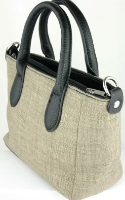 Damen Handtasche "Katrina" mit Metallapplikation - Hellbraun