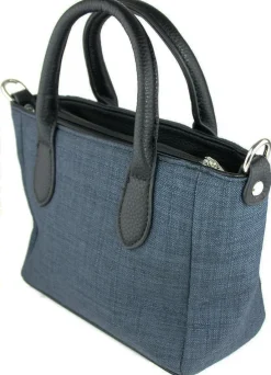 Damen Handtasche "Katrina" mit Metallapplikation - Dunkelblau