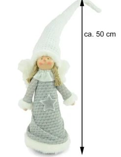 Dekofigur Engel "Lilly" Grau Weiß 30 cm | 70190