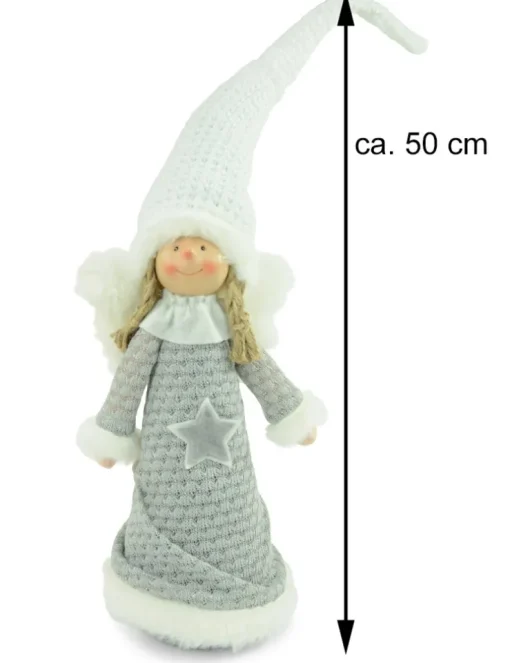 Dekofigur Engel "Lilly" Grau Weiß 30 cm | 70190