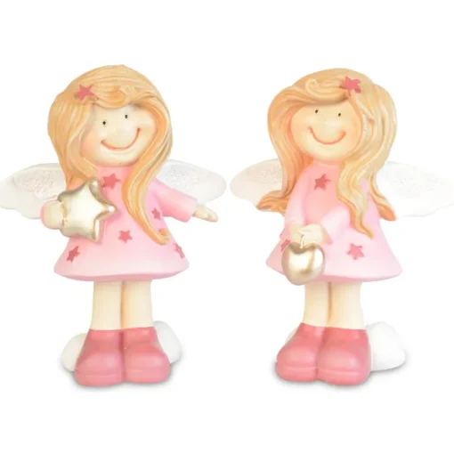 Dekofigur Engel "Rosalinde" mit Stern 13 cm | 70292 - Kinder Adventsdekoration