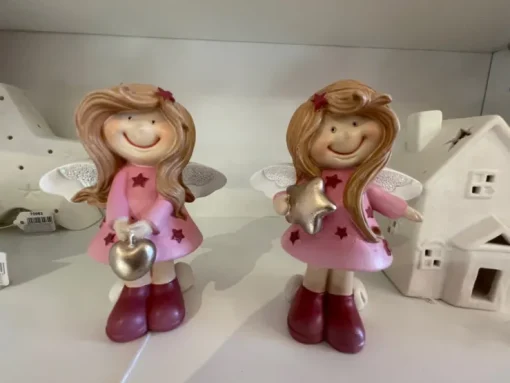 Dekofigur Engel "Rosalinde" mit Stern 13 cm | 70292 - Kinder Adventsdekoration