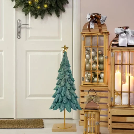 Dekofigur Tannenbaum Weihnachtsbaum aus Metall 76 cm | 22507 - Adventsdekoration