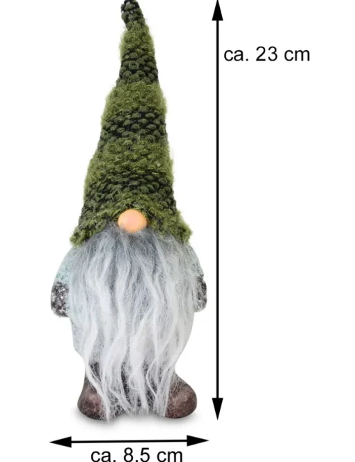 Dekofigur Wichtel "Heribert" - 19 cm Grün | 10496 - Adventsdekoration Weihnachten