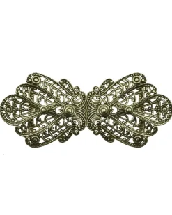 Dirndlschürzenschließe "Alika" mit Ornamentmuster 51486 - Stegbreite 3 cm | Altgold