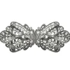 Dirndlschürzenschließe "Alika" mit Ornamentmuster 51486 - Stegbreite 3 cm | Altsilber
