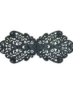 Dirndlschürzenschließe "Alika" mit Ornamentmuster 51486 - Stegbreite 3 cm | Anthrazit