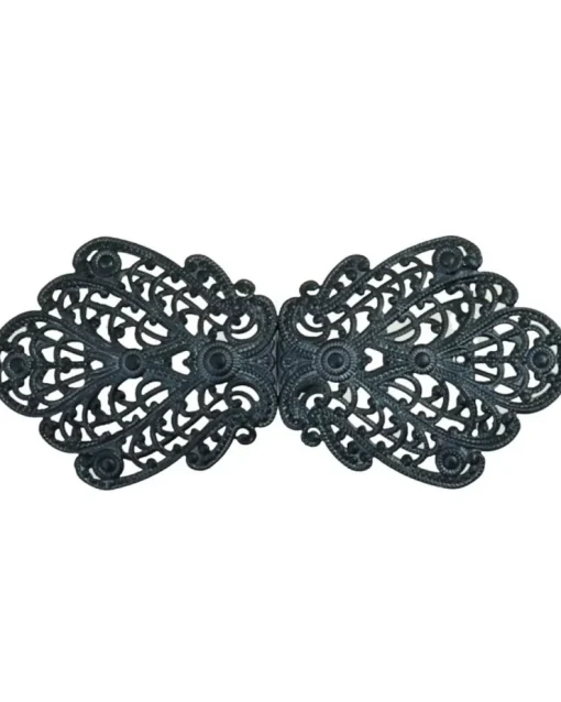 Dirndlschürzenschließe "Alika" mit Ornamentmuster 51486 - Stegbreite 3 cm | Anthrazit