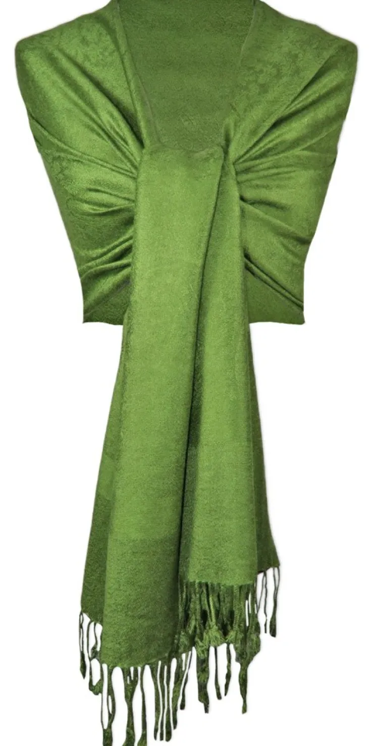 Dirndltuch Stola Olivgrün