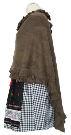 Dirndltuch Strick Stola in Taupe
