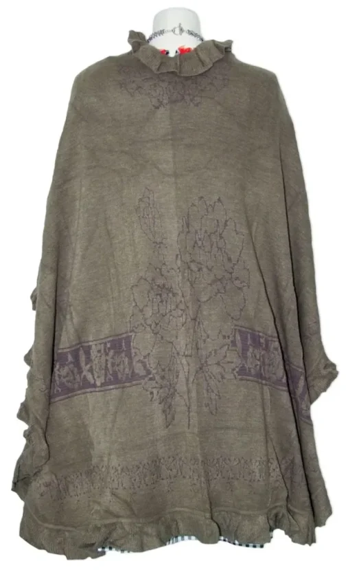 Dirndltuch Strick Stola in Taupe