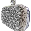 Elegante Damen Clutch Abendtasche "Mosaik" - Schwarz