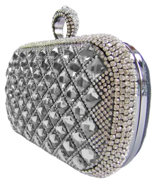 Elegante Damen Clutch Abendtasche "Mosaik" - Schwarz