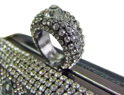 Elegante Damen Clutch Abendtasche "Mosaik" - Schwarz