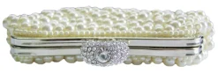 Elegante Damen Clutch Abendtasche "Princess" - Creme