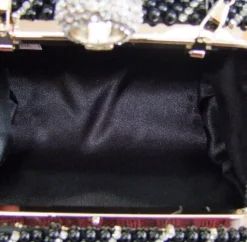 Elegante Damen Clutch Abendtasche "Pearl" - Schwarz
