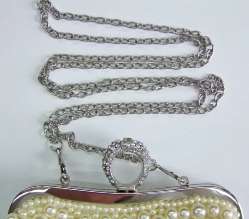 Elegante Damen Clutch Abendtasche "Princess" - Creme