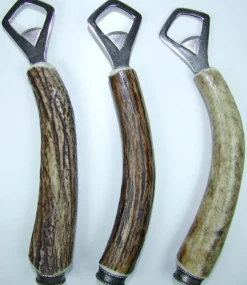 Funk Hirschhorn Flaschenöffner mit Zierkappe | Edelweiß