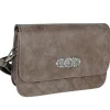 Gesteppte Handtasche "Fabia" mit Trachten Applikation | Dunkelbraun