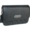 Gesteppte Handtasche "Fabia" mit Trachten Applikation | Schwarz