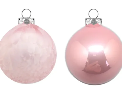 Glaskugeln Eis / Opal 806-1234-999 | 6 Stück | Ø 8 cm - Rosa