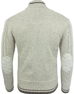Herren Trachten Strickjacke Kunz Natur Braun