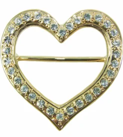 Herz Schalring mit Strass - Gold