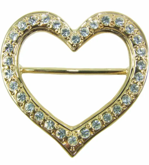 Herz Schalring mit Strass - Gold