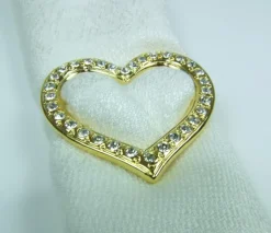 Herz Schalring mit Strass - Gold