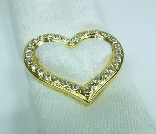 Herz Schalring mit Strass - Gold