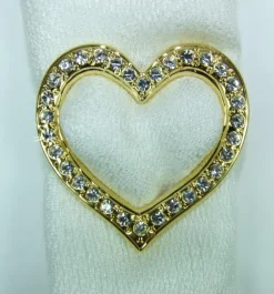 Herz Schalring mit Strass - Gold