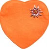 Herz Trachtentasche mit Edelweiß | Orange