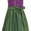 Hiebaum Damen Dirndl "Maria" -Traditionell | Lila Grün 60cm