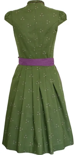 Hiebaum Damen Dirndl "Isalie" - Traditionell | Grün Lila 60cm