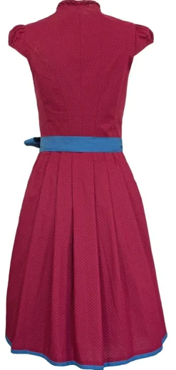 Hiebaum Damen Dirndl "Katharina" - Traditionell | Rot Blau 60cm
