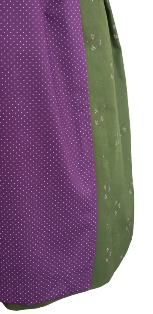 Hiebaum Damen Dirndl "Isalie" - Traditionell | Grün Lila 60cm