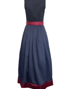 Hiebaum Langes Damen Dirndl "Meredith" Traditionell | Blau Beere 95cm