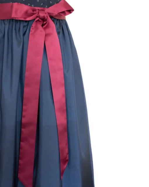 Hiebaum Langes Damen Dirndl "Meredith" Traditionell | Blau Beere 95cm