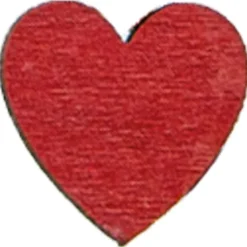 Holz Streudeko Herzen Rot 24 Stck. - Ø 1,5 cm | 08268 - Hochzeit Tischdekoration