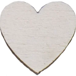 Holz Streudeko Herzen Weiß 24 Stck. - Ø 1,5 cm | 08269 Hochzeit Tischdekoration