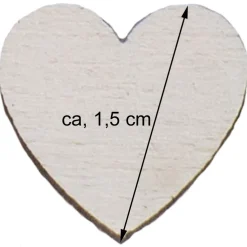 Holz Streudeko Herzen Weiß 24 Stck. - Ø 1,5 cm | 08269 Hochzeit Tischdekoration