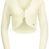 Huber Trachten Damen Strick Bolero "Franja" | Cremeweiß