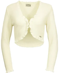 Huber Trachten Damen Strick Bolero "Franja" | Cremeweiß