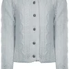 Huber Trachten Strickjacke "Alia" für Mädchen | Silber Grau