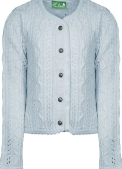 Huber Trachten Strickjacke "Alia" für Mädchen | Eisblau