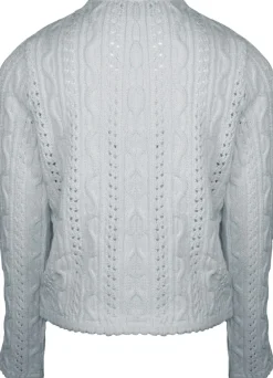 Huber Trachten Strickjacke "Alia" für Mädchen | Silber Grau