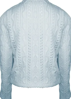 Huber Trachten Strickjacke "Alia" für Mädchen | Eisblau