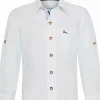 Isar-Trachten Herren Trachtenhemd "Luis" 48602 | Weiß Blau