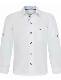 Isar-Trachten Herren Trachtenhemd "Luis" 48602 | Weiß Blau