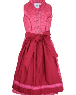 Isar-Trachten Jugend Dirndl "Milla" 43644 | Rot Rosa